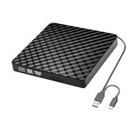 Unità Di Scrittura CD DVD RW Esterna Sottile Lettore Masterizzazione USB 3.0 Registratore Trasferimento Dati Ad Alta Velocità For PC Desktop Portatile Qualità Dell'immagine Chiara Audio Stabile(Black)