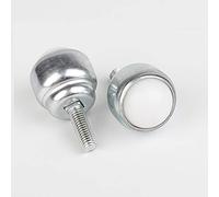 Unità di trasferimento a sfera M6 con filettatura maschio a bullone, colore argento, confezione da 2 (CY-19D, sfera in nylon)