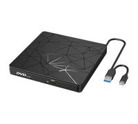 Unità disco esterna con porta USB e lettore di schede di memoria, USB 3.0 di tipo C, portatile, compattabile di tipo C, disco esterno antiurto / unità disco cromato