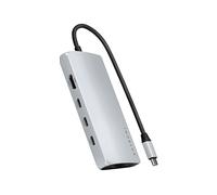 SATECHI USB-C Hub Multiporta Adattatore V3, 8 in 1 USB-C Dongle con 8K HDMI, 85W USB-C Carica PD, 4 Porte Dati USB-C, Ethernet, Lettore Schede SD per Mac, Windows - Argento