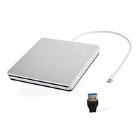 Unità esterna CD DVD USB C Ultra Slim CD DVD masterizzatore/scrittore/lettore USB Superdrive Disc Duplicatore per MacBook Pro/Air/Mac/M1/Laptop/Windows10 (argento)