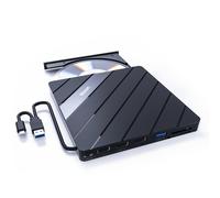 Unità esterna DVD/CD con lettore di schede SD hub USB 3.0 porta di alimentazione