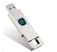 Unità flash crittografata con impronta digitale per telefoni cellulari e computer, memory stick crittografata con doppia interfaccia Type-C+B Port 3.0,512G