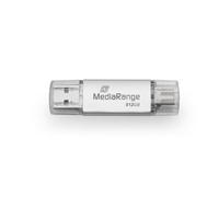 Unità flash USB MediaRange MR940-1 512GB USB-A USB-C velocità 400MB/s silver