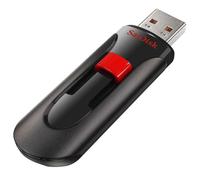 Unità flash USB SanDisk Cruzer Glide 64GB USB 2.0 scorrevole nero rosso