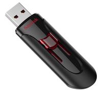 Unità flash USB SanDisk Cruzer Glide 64GB USB 3.0 retrattile nero e rosso