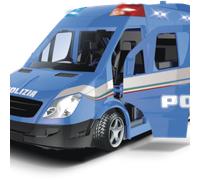 Unità mobile polizia, veicolo con movimento a frizione, con luci e suoni