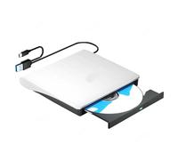 Unità ottica Blu-ray esterna compatibile con lettori CD, masterizzatori e lettori portatili Veloce e conveniente(White)