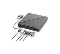 Unità ottica esterna, lettore DVD/CD/VCD, USB 3.0/Type-C/TF/SD, ampia compatibilità, plug and play, nero