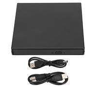 Unità ottica esterna Unità disco esterna portatile ultra sottile DVD CD RW USB 2.0 per computer portatili Computer desktop per uso aziendale in ufficio domestico ABS Nero