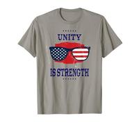 Unità Patriottica Forza Bandiera USA Orgoglio Americano Maglietta