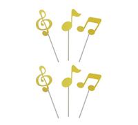 Unità singola Nota Musicale Inserto Decorazioni Riciclabili Simbolo Musica Forma Cupcake Accessorio Forniture per Feste Note Musicali Topper per Torte