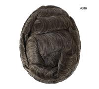 Unità sistema di sostituzione dei capelli umani da uomo pelle sottile pezzo d...