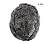 Sistema di sostituzione dei capelli umani da uomo unità di pelle sottile pezz...