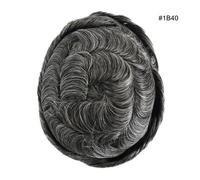 Sistema di sostituzione dei capelli umani da uomo unità di pelle sottile pezz...