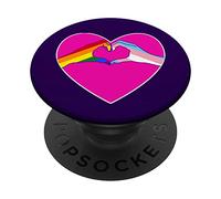 Unità solidarietà amore LGBTQI empowerment uniti arcobaleno PopSockets PopGrip Adesivo