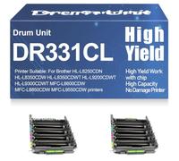 Unità tamburo DR331CL, tamburo di imaging ad alta capacità compatibile per Brother MFC-L8600CDW, MFC-L8850CDW, MFC-L9550CDW, 25.000 pagine, 4 colori,2PC-DR321CL