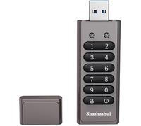 Unità USB crittografata, Secure Flash Drive 256-bit 32GB, U Disk USB 3.0, chiavetta di memoria password hardware per protezione personale, velocità di scrittura fino a 100 MByet/s (64 GB)