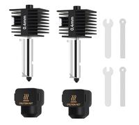 UniTak3D 2 PCS A1 Mini Hotend Ad Alta Temperatura 0.4mm Compatible with Bambu Lab A/A1 Mini Stampanti 3D Ugello in Acciaio Temprato+Blocco di Riscaldamento in Ottone Cromato con Calza in Silicone