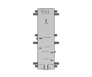Unité encastrée Gessi, commande numérique avec 1 sortie principale pour le système de plafond Binario et 3x sorties pour les prises murales, 61203238, 61203238