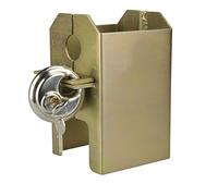 Unitec 10370 - Antifurto per rimorchio, Pieghevole, con Lucchetto a Disco