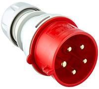 Unitec 40578L - Spina CEE 32A, singola, colore rosso