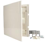 Unitec 40627 Quadro Elettrico da Incasso 2 File con Porta IP30 2x14 Moduli