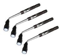 Unitec 4x Torcia LED Tascabile Teleescopica Schwanenhals Magnetica Nero