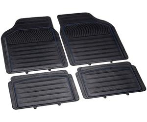 Unitec 74941 - Set di 4 tappetini in Gomma per Auto, Colore: Blu
