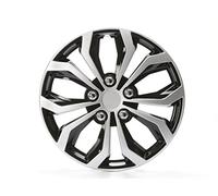 Unitec 75569 Daytona - Copricerchi, Nero/Argento, 16"/ 40.6 cm, Set di 4
