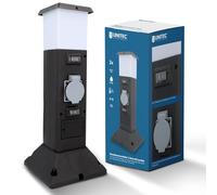 Unitec di distribuzione di plastica Colonna 2 volte, con lampada, IP44