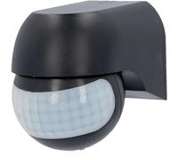 Unitec Rilevatore di movimento a infrarossi con sensore a 180°, per interni ed esterni, IP44, con testa inclinabile, portata di 12 m, 5 diverse modalità, nero, 2000 W