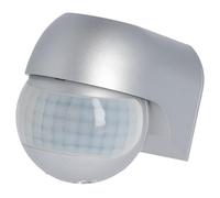 UNITEC Sensore di movimento a infrarossi con sensore a 180° per interni ed esterni, IP44, con testa inclinabile, portata 12 m, montaggio superficiale, 5 diverse modalità, argento, 2000 W