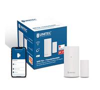 Unitec Sensore magnetico per porte e finestre WiFi | Notifica su smartphone | Rilevatore di allarme WLAN - Non è necessario Gateway | Funzionamento a batteria