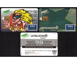 United Artisti Teatri Film Max & Sidewalk Stella Set Di 2 Banca Card