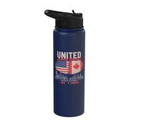 United Beyond Borders Usa Canada Due Nazioni Stainless Steel Insulated Water Bottle