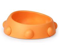 UNITED PETS Boss Nano Ciotola per Cani, di Design, Made in Italy, Ideale per Bulldog, Carlino, Pechinese, Boston Terrier, Colore Arancione, Capacità 160ml