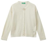 United Colors of Benetton Maglia Coreana M/L 126WC500X Maglione Cardigan, Bianco, 130 Bambina