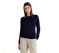 United Colors of Benetton Maglia G/C M/L 1002d1k01 Donna, Blu Scuro 016, L