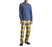 United Colors of Benetton Maglia G/C M/L 3Q414M01T Parte Superiore del Pigiama, Blu, M Uomo