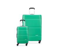 United Colors of Benetton Now Hardside Bagaglio con Ruote Spinner, Verde, Carry-On 19 Inch, Adesso! Bagaglio Hardside Con Ruote Spinner