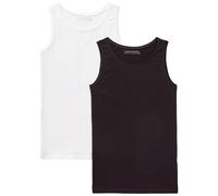 United Colors of Benetton Set 2 Canotte 3ZQM0H406 Canottiera, Nero 100, 2XL Bambina