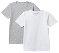 United Colors of Benetton Set 2 T-shirt 3op80m018, T-Shirt Bambini e ragazzi, Grigio Melange Medio 501, L