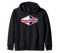 United Kingdom Heritage: District of Columbia Pride Felpa con Cappuccio