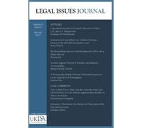 United Kingdom Law and S Association Legal Issues Journal 5(1) (Tascabile)