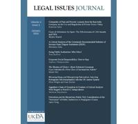 United Kingdom Law & Soc Association Legal Issues Journal 4(1) (Tascabile)