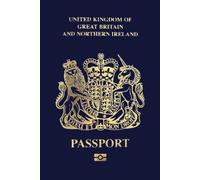 United Kingdom of Great Britain and Northern Ireland British Passport Theme Cover Lined 6'' x 9'' Notebook 120 pages