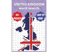 United Kingdom Word Search Puzzle Book: Word Searches with Easy to Read Print about United Kingdom City's, United Kingdom Food and More | 6x9 Inches, ... Gift for Vacations, Holidays and Free Times