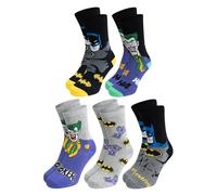 United Labels 5 paia di calzini da uomo DC Comics Batman & Joker, nero grigio, 40-45, calzini da uomo, calzini da uomo