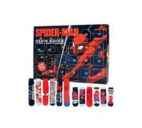 United Labels - Calendario dell'Avvento Marvel Spiderman con 12 paia di calzini, taglia 40-45, per uomini - Calendario di Natale con sneakers e calzini lunghi